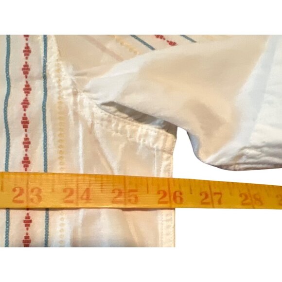 Vintage Striped American Eagle Short Sleeve Button Up Shirt With Retro Vertical - Picture 2 of 7